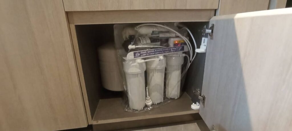 MARRIOTT TOWN HALL在住のMasa様宅でのCKMA浄水器設置後の写真