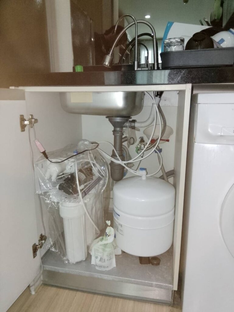 Sky Walk Residence在住のS様宅でのCKMA浄水器の設置後の写真